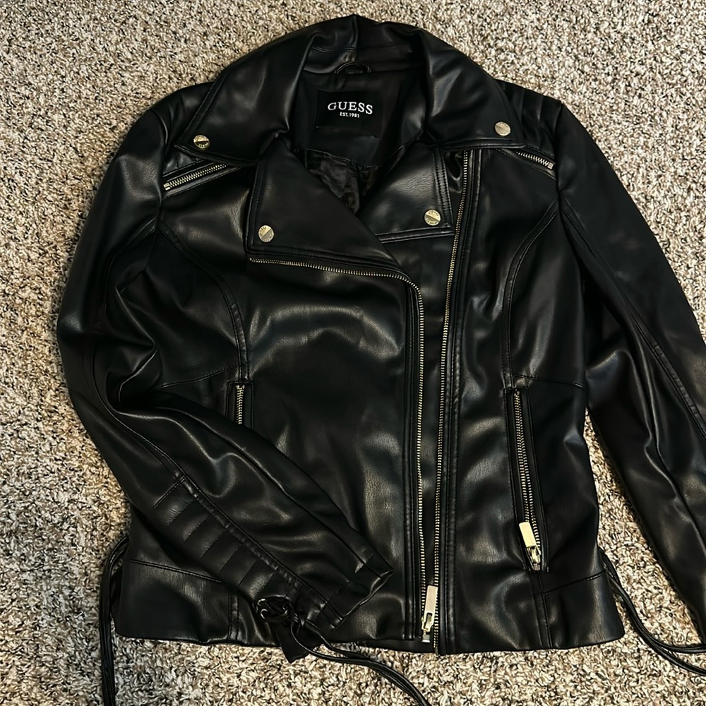 GUESS Black Leather Jacket